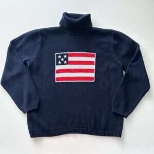 Liz Claiborne American Flag Turtleneck Sweater